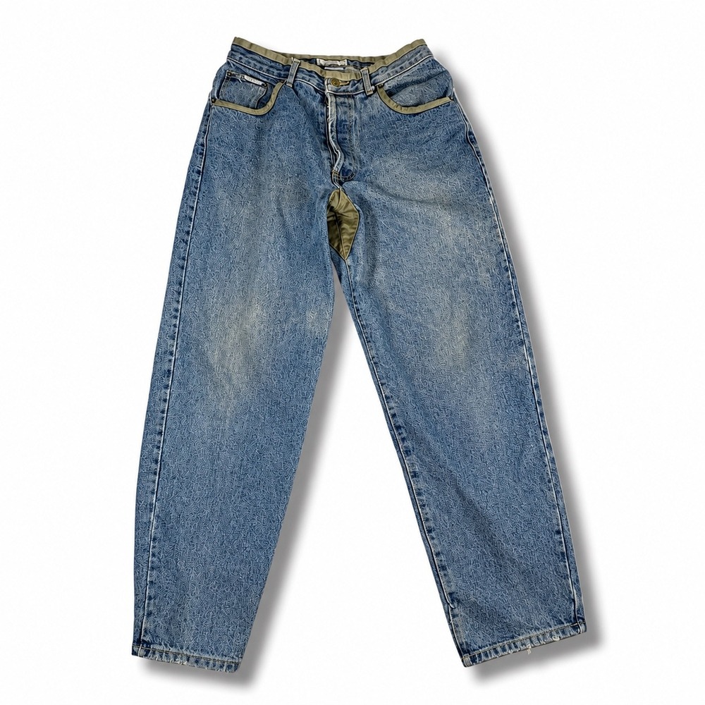 Vintage Guess Jeans Georges Marciano Mens 34 Blue Denim Contrast Trim USA 90s - Picture 2 of 13